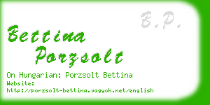 bettina porzsolt business card